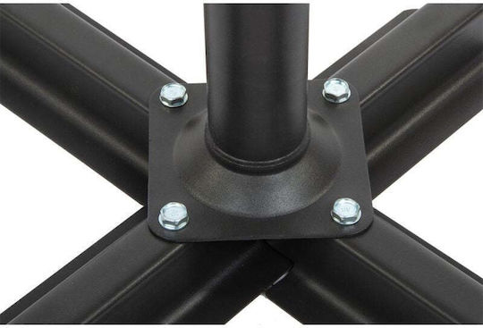 Umbrelă Suspendată Metalică Gri 3x3m