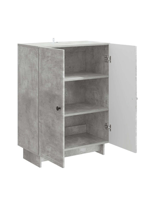 Sideboard from Wood & Metal Concrete Gray 66x34.5x90cm
