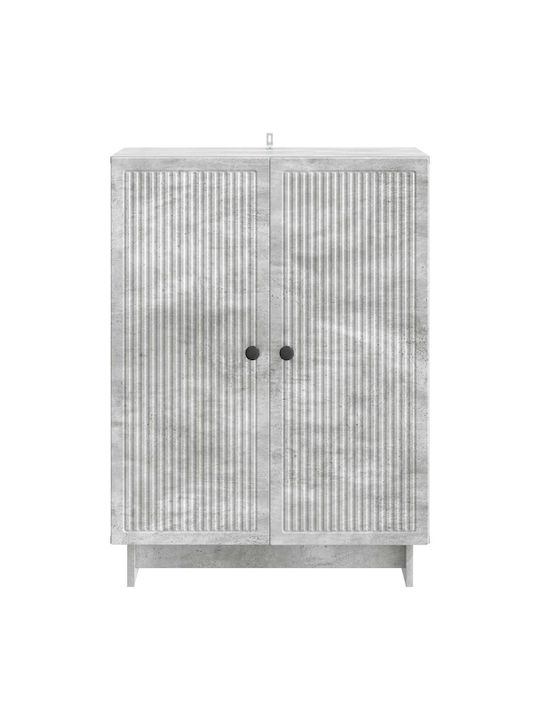 Sideboard from Wood & Metal Concrete Gray 66x34.5x90cm