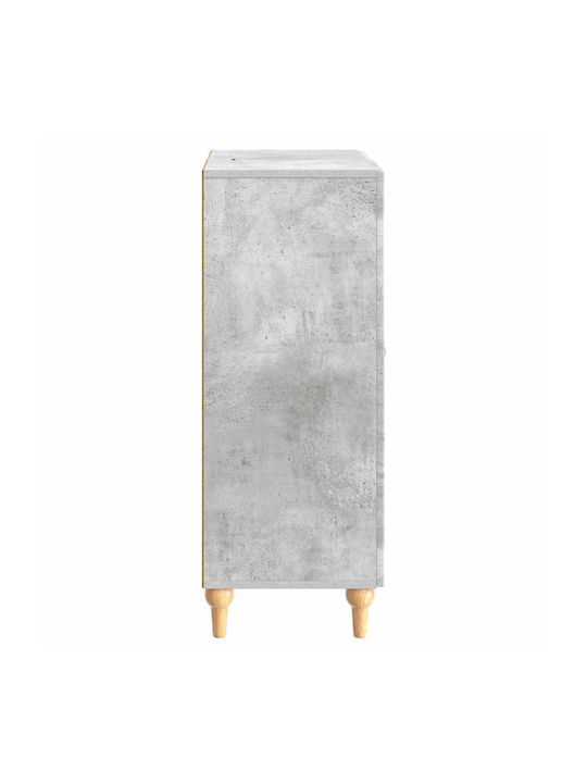 Wooden Sideboard with Drawers Concrete Gray 66x34.5x90cm