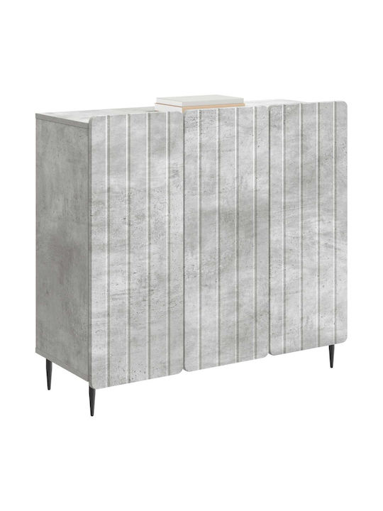Sideboard from Wood & Metal Concrete Gray 89x34.5x82cm