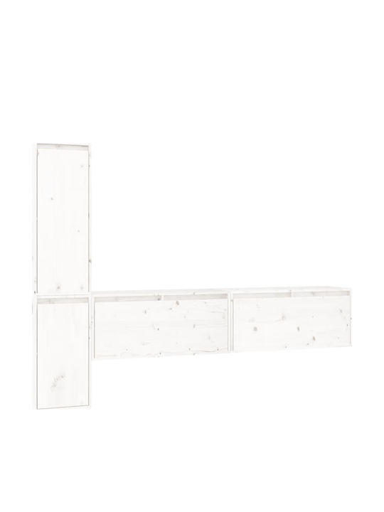 Wohnzimmer TV-Einheit Weiß L190xB30xH140cm
