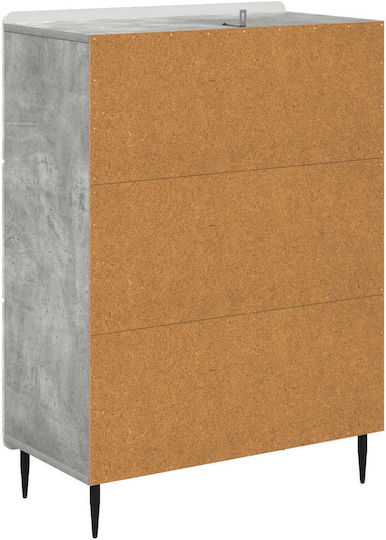 Bufet Din Lemn cu Sertare Gri Beton 66x34.5x92cm