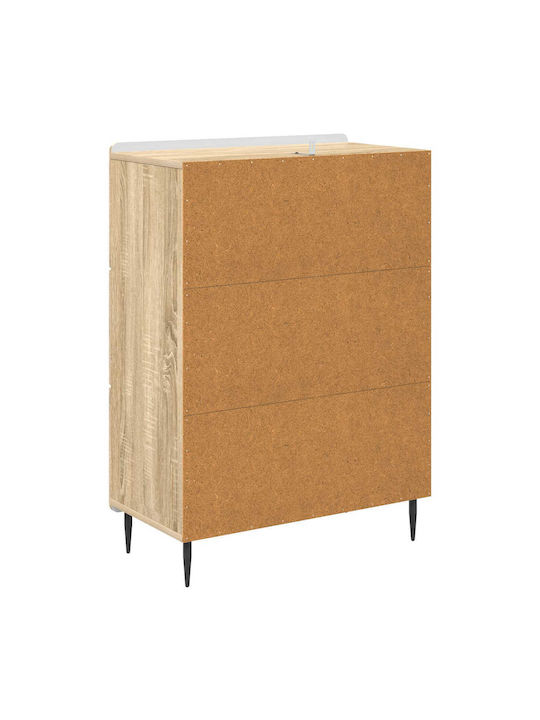 Wooden Sideboard with Drawers Sonoma Oak 66x34.5x92cm