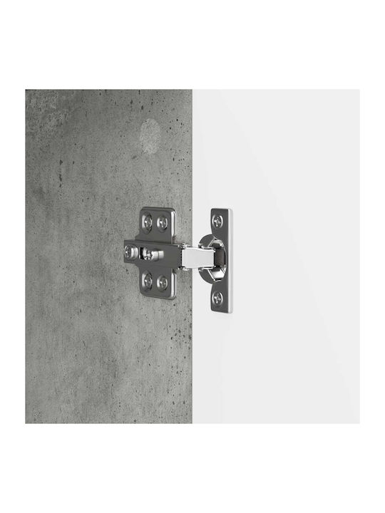 Sideboard from Wood & Metal Concrete Gray 34.5x33x92cm