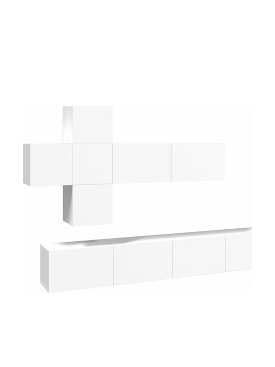 Wohnzimmer TV-Einheit Λευκό 7τμχ L100xB30xH30cm
