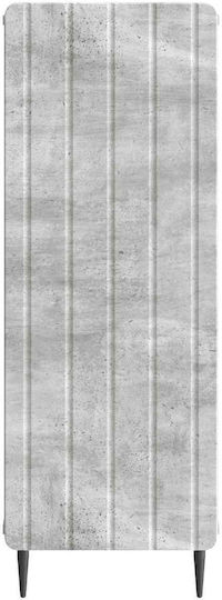 Sideboard aus Holz & Metall Grau Beton 34.5x33x92cm