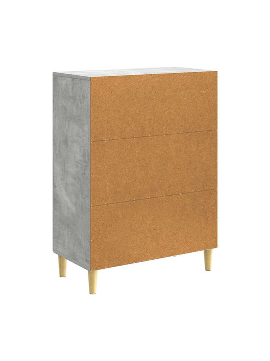 Wooden Sideboard Concrete Gray 66x34.5x90cm
