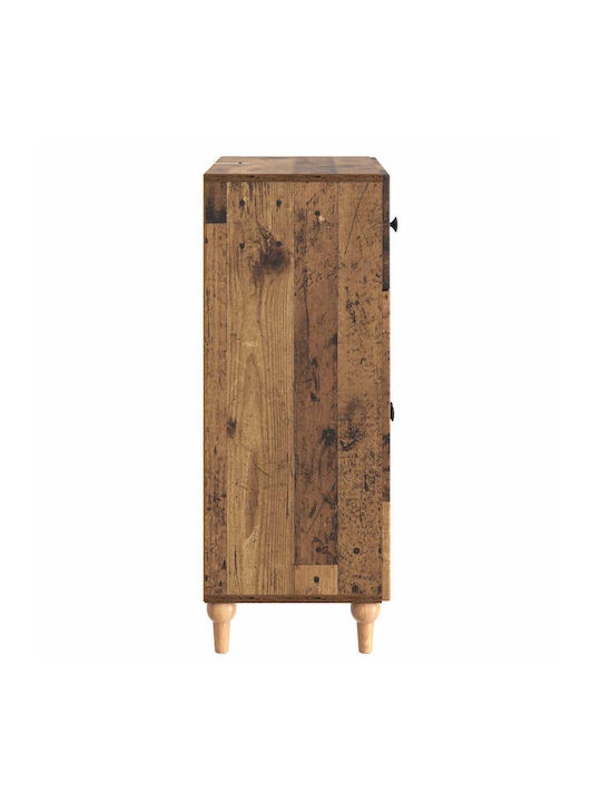 Wooden Sideboard with Drawers Reclaimed Wood 66x34.5x90cm