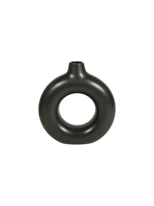Ostaria Decorative Black Ceramic Vase