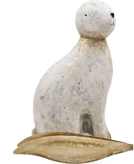 Artekko Animal Διακοσμητικός Λαγός Μαγνήσιο Λευκή Πατίνα 25x14.5x63 Cm