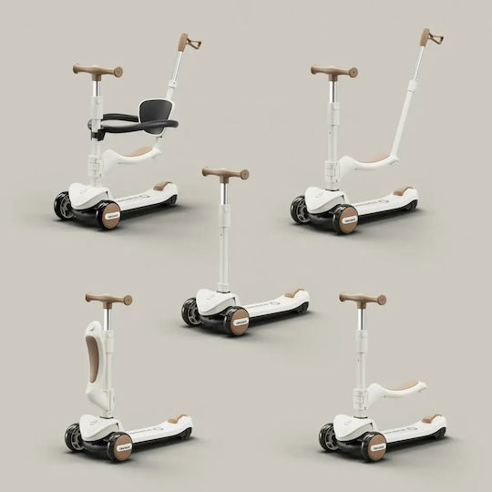 Scooter Kids Scooter Foldable Lecoco 3-Wheel with Seat White