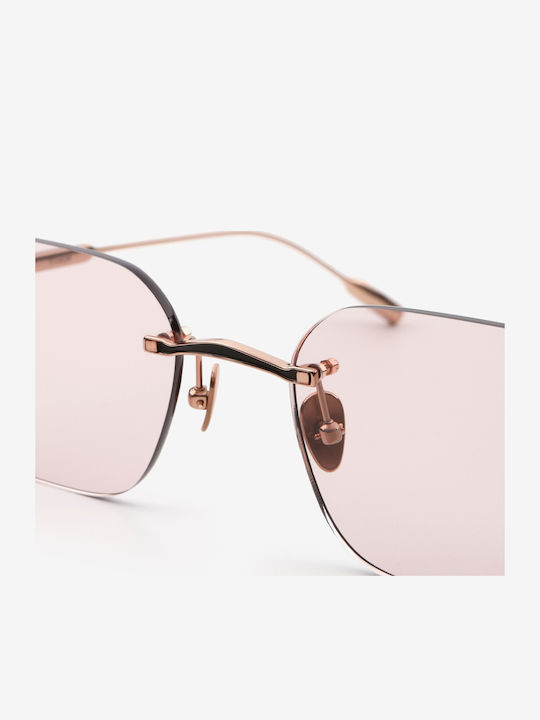 Projekt Produkt Unisex Sunglasses with Pink Metallic Frame and Pink Lens 476434