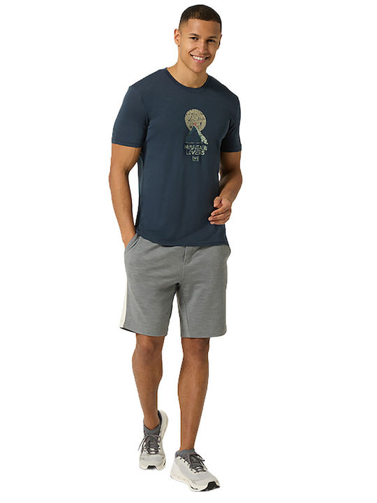 Kurzarm Herrenbluse Marineblau