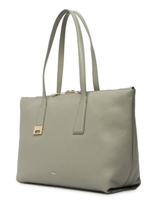 Leather Women's Tote Handbag Green