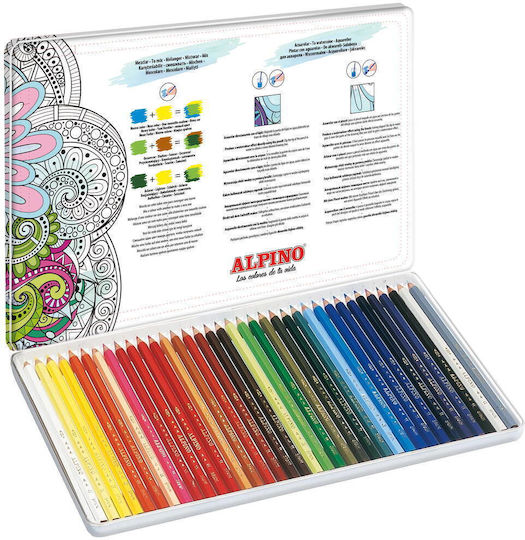 Alpino Set Creioane Colorate 36 Culori