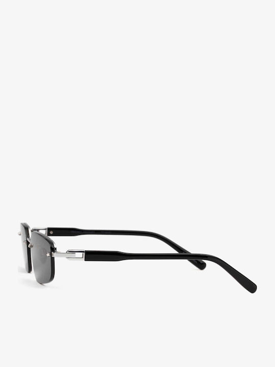 Projekt Produkt Unisex Sunglasses with Silver Metallic Frame and Mirror Lens 476429