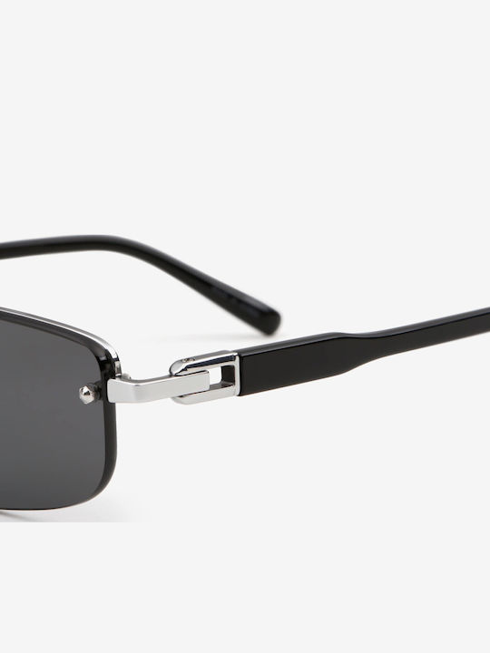 Projekt Produkt Unisex Sunglasses with Silver Metallic Frame and Mirror Lens 476429