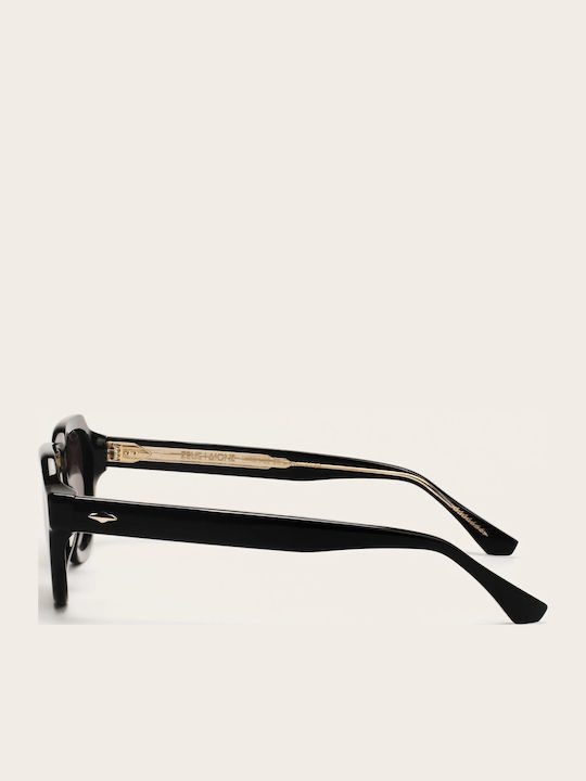 Zeus & Dione Unisex Sonnenbrillen mit Schwarzem Horn umrandetem Rahmen 501702