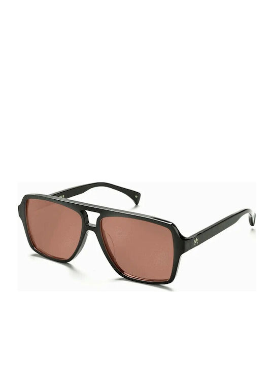 Am Eyewear Herren Sonnenbrillen mit Schwarzem Horn umrandetem Rahmen 501787