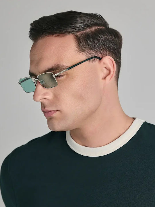 Faos Unisex Sunglasses with Silver Metallic Frame and Mirror Lens 501892