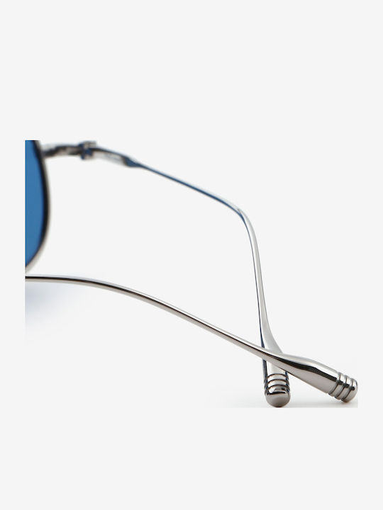 Projekt Produkt Men's Sunglasses with Silver Metallic Frame and Mirror Lens 476456