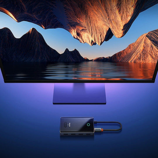 Baseus Hub 4 Θυρών USB 3.0 με σύνδεση USB-C / USB-A Γκρι