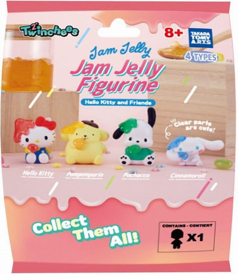 Sanrio Twinchees Μίνι Φιγούρες Hello Kitty & Friends Jam Jelly Ύψος 5cm Blind Pack Display Σετ 24 Τεμάχια