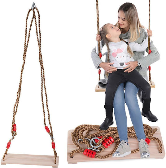 Căluț Leagăn Suspendat din Lemn 40x16cm Bej