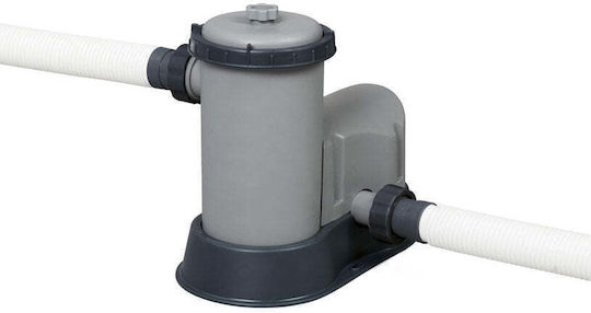Bestway Στρογγυλή Πισίνα PVC 14.97lt με Μεταλλικό Σκελετό 488x122εκ. Γκρι