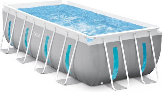 Intex Piscină 8.418lt Cu Cadru Metalic 400x200x122cm Gri