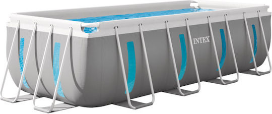 Intex Piscină 8.418lt Cu Cadru Metalic 400x200x122cm Gri