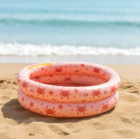 Swim Essentials Red Crab Παιδική Στρογγυλή Πισίνα PVC 15lt Φουσκωτή Κόκκινη