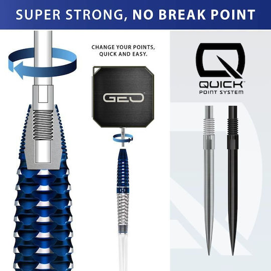 Harrows Geo 02 Torpedo 90% Steeltip Дартс Черни