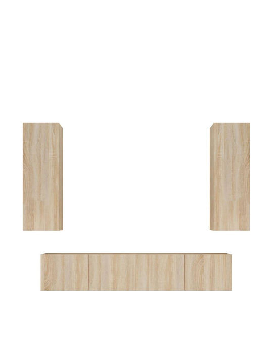 Living Room TV Unit Sonoma Oak 4pcs L80xW30xH30cm