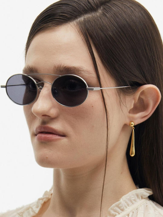 Projekt Produkt Unisex Sunglasses with Silver Metallic Frame and Mirror Lens 476441
