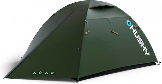 Husky Sawaj 2 Nylon Σκηνή Camping Igloo Πράσινη με Διπλό Πανί 3 Εποχών για 2 Άτομα 230x215x120εκ.