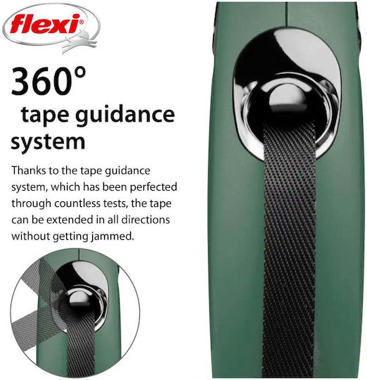 Flexi Каишка/Водач за Куче Каишка в Зелен цвят 5m до 15кг