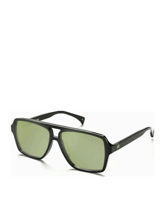 Am Eyewear Herren Sonnenbrillen mit Schwarzem Horn umrandetem Rahmen 475131