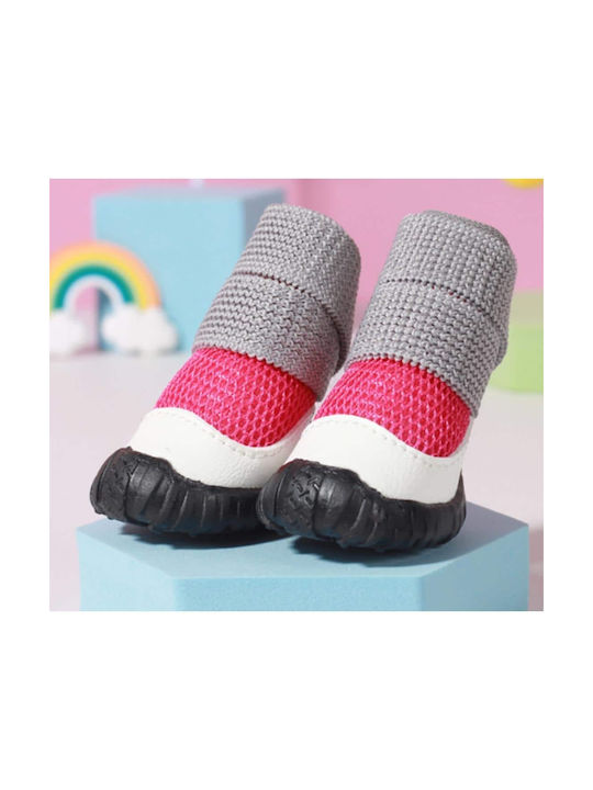 Dog Shoes Anti-Slip Blue Length 3.7cm Width 3.0cm Sole Length 3.7cm Sole Width 3.0cm