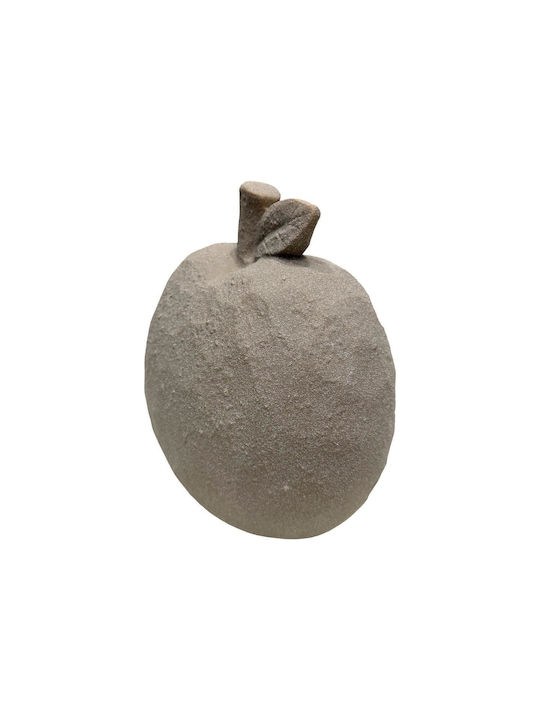 Decorative Ceramic Apple Matte Beige 16x12x19.8cm Nag116k4 Espiel