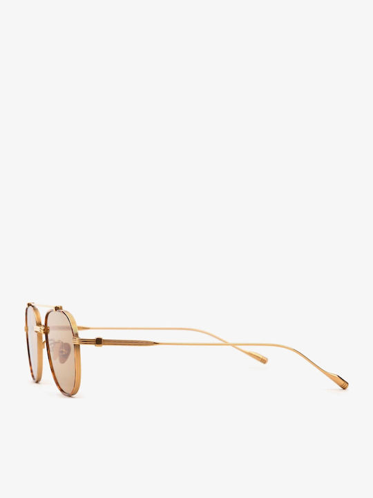 Projekt Produkt Men's Sunglasses with Brown Tartaruga Metallic Frame 476452