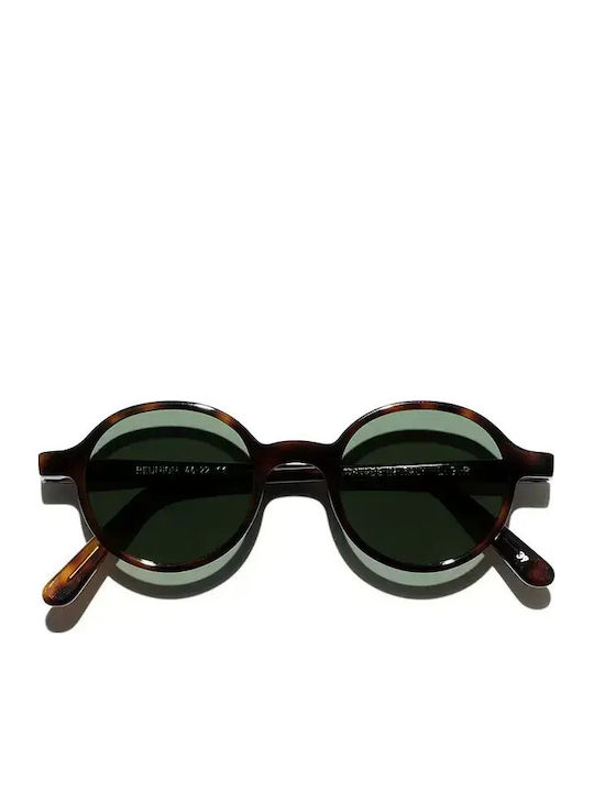 L.G.R. Reunion Men's Sunglasses with Brown Tartaruga Horn-Rimmed Frame