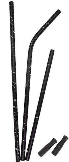 AlpinPro Straw Metal Black with Brush 1pcs