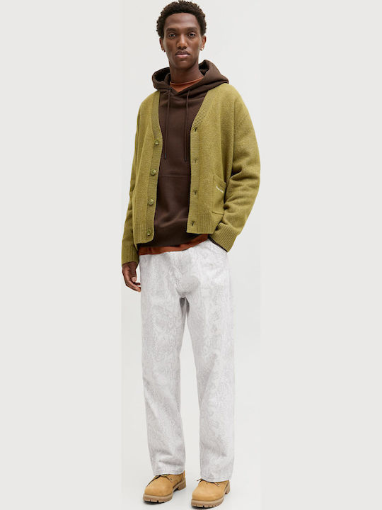 Herrenhosen in Baggy Bein Stil Bright-Weiße