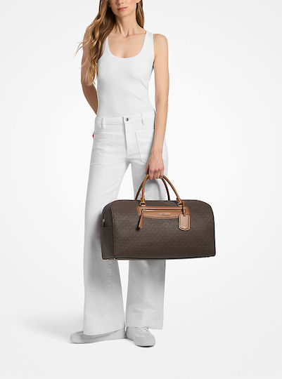 Michael Kors Jet Set Travel Xl Weekender Sack Voyage 30lt Brown Fabric M49.5xP30.5xY21.5cm