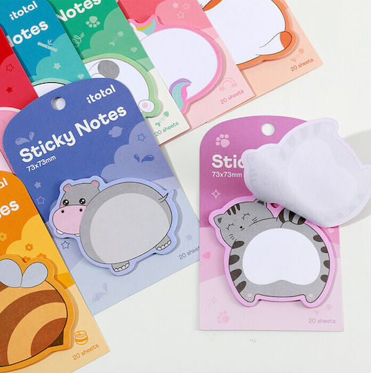 Sticky Memo Notes I-total 73x73mm 20 Sheets Cat 4 Xl3102e