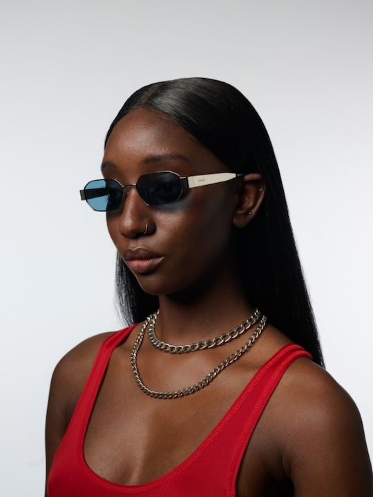 Komono Men's Sunglasses with Silver Metallic Frame and Mirror Lens KOM-S20076