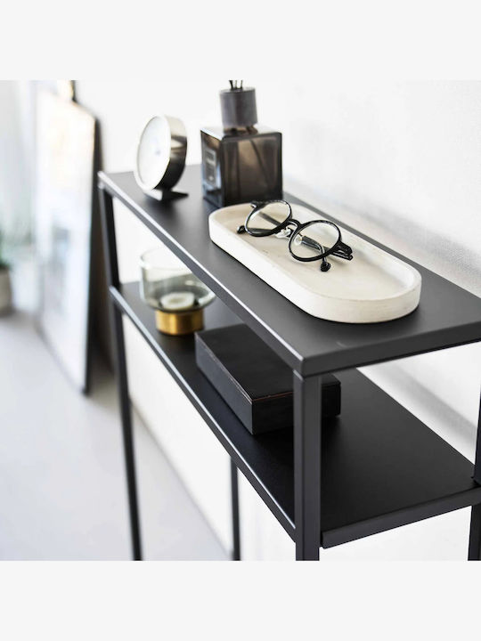 Tower Console Metal Black L60xW18.2xH80.2cm