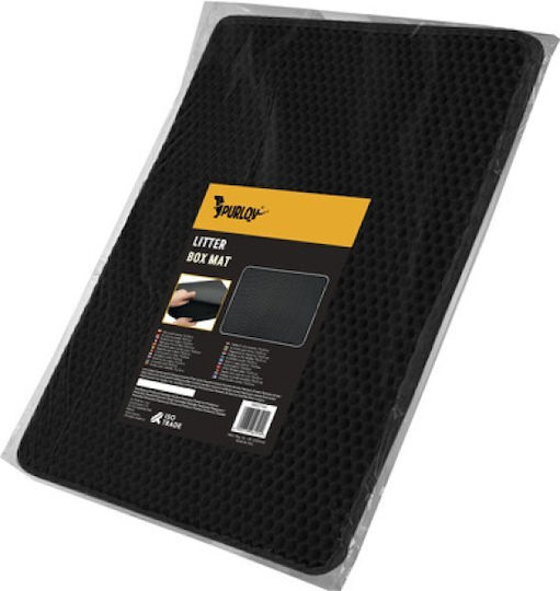 Litter Box Mat 75x55cm Black Purlov Purlov